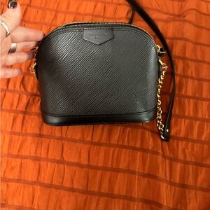 Louis Vuitton Black Crossbody Bag with Gold Accents
